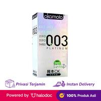Gambar Kondom Okamoto 003 Platinum Isi 10 - Alat Kontrasepsi - Halodoc dari Apotek Halomedika Kp Rambutan undefined 1 Tokopedia