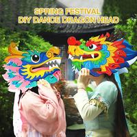 Gambar Chinese Zodiac Mascot Dragon Head DIY New Year Paper Dragon Craft Dragon Spring Festival Decoration New Year Gift Accessories dari tokositidarmini6 undefined 3 Tokopedia