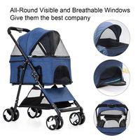 Gambar Folding Travel Pet Trolley Cat Cart Carrier With 4 Wheels For Medium Dogs Luxury Dog Pet Strollers dari Liam Begay undefined 4 Tokopedia