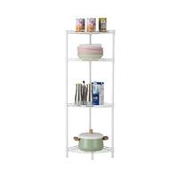 Gambar Rak Besi Sudut Ruangan Rumah 4 Tingkat Kokoh Minimalis_Putih (Best Quality) dari SWEDIA INTERIOR DECORATION undefined 2 Tokopedia