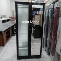 Gambar Lemari Baju Aluminium Kaca 2 Pintu Terlaris dari EQI FURNITURE undefined 1 Tokopedia