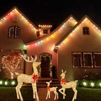 Gambar 2024 Outdoor Christmas Shining Deer Lighting Happy New Year For Garden Christmas Holiday Decorations dari Liam Begay undefined 1 Tokopedia