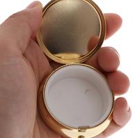 Gambar (IMPORT) Round Metal Pillbox Portable Small Medicine Organizer Inside Single Compartment Pill Box Personal Healthcare Supplies dari Koragaa Stored undefined 5 Tokopedia