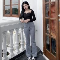 Gambar Tampilan Warna Medium Blue Ukuran Waist: 34 Celana Jeans Wanita Cutbr dari badar92 undefined 2 Tokopedia