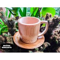 Gambar Gelas Cangkir Bambu Unik super Murah Gelas Kayu Kerajinan Cantik Bamboo 7.5G dari ENHAA STORE undefined 1 Tokopedia