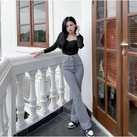 Gambar Tampilan Warna Medium Blue Ukuran Waist: 34 Celana Jeans Wanita Cutbr dari badar92 undefined 4 Tokopedia