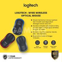 Gambar Logitech M185 / M 185 Wireless Mouse Optical - Merah dari Gaming Plus Store undefined 4 Tokopedia
