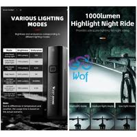 Gambar Terlaris WEST BIKING 379 Lampu Depan Sepeda 1000 LM Lumens Bicycle Front Lamp YP0701379 Bike Headlight 1000Lumen 4500mAh Type-C Charging Waterproof Warning Flashlight MTB Road Cycling Bike Accessories Termurah dari Damai Pedia 23 undefined 5 Tokopedia