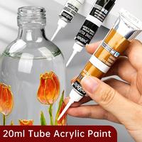 Gambar Waterproof Glass Paint Tube 20ml Artist Drawing Diy Hand-Painted Fabric Ceramic Canvas Metal Relief Texture Pigment Art Supplies dari JALANBUNTUD76 undefined 1 Tokopedia