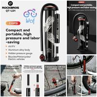 Gambar Terlaris ROCKBROS QT-LD1 Pompa Angin Sepeda 220 Psi 42310005 Mini Bicycle Pump 220PSI Portable Air Pump Schrader Presta AV/FV Gauge Tire Inflator MTB Cycling Road Bike Accessories Termurah dari Damai Pedia 23 undefined 4 Tokopedia
