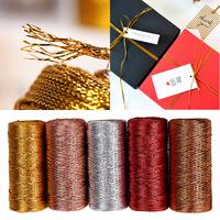 Gambar 100M 1.5mm Gold Wire Macrame Cord Crafts Handmade Rope Ribbon String Gift Wrap Vintage Thread Twine DIY Sewing Home Party Decor dari tokobajumuhayah86 undefined 1 Tokopedia