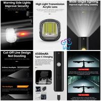Gambar Terlaris WEST BIKING 379 Lampu Depan Sepeda 1000 LM Lumens Bicycle Front Lamp YP0701379 Bike Headlight 1000Lumen 4500mAh Type-C Charging Waterproof Warning Flashlight MTB Road Cycling Bike Accessories Termurah dari Damai Pedia 23 undefined 2 Tokopedia