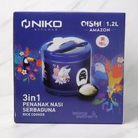 Gambar Mi- PROMO Mejikom NIKO OISHI AMAZON 1.2 Liter Rice Cooker TUTUP KACA Transparan 100% ANTI LENGKET 300 Watt - 3 in 1 Menanak, Menghangatkan dan Mengukus - FAMOUS STAR SHOP dari JavaHir Shop undefined 5 Tokopedia