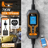 Gambar new  feyree Portable EV Charger Type2 32A 7KW EVSE Wi-Fi APP Control Adjustable Current Smart Timing Charging for Home & Outdoor Use KZV2H murah dari BLUERAY BEST STORE undefined 1 Tokopedia