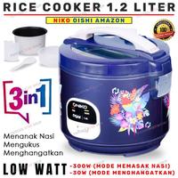 Gambar Mi- PROMO Mejikom NIKO OISHI AMAZON 1.2 Liter Rice Cooker TUTUP KACA Transparan 100% ANTI LENGKET 300 Watt - 3 in 1 Menanak, Menghangatkan dan Mengukus - FAMOUS STAR SHOP dari JavaHir Shop undefined 1 Tokopedia