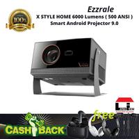 Gambar EZZRALE X STYLE HOME 6000 Lumens ( 500 ANSI ) Smart Android Projector 9.0 dari Lapakitem indonesia undefined 1 Tokopedia