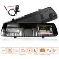 Gambar Car DVR Rear View Mirror Dash Cam Camera Dual Lens Dashcam 4.5Inch Full HD 32G Card Set Automotive Accessories Auto Electronics dari GURAWIL BAJING22 undefined 1 Tokopedia