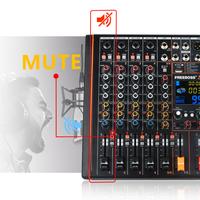 Gambar FREEBOSS Mute Mixing Console 6 Channel Mixer Audio Controller Bluetooth 48V Effect MP3 Stereo Sound Table DJ Stage Show MATE6 dari Cimory Made undefined 5 Tokopedia