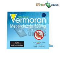 Gambar VERMORAN MEBENDAZOLE 500MG 1 STRIP/ OBAT KECACINGAN dari Apotek Sugih Waras Pangkah undefined 1 Tokopedia