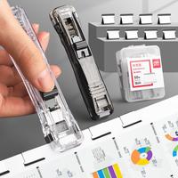 Gambar New Push Clip Stapler Staple Remover Binder Push Clamp Tape Dispenser Paper Clips Office Supplies Set Desktop Stapler Office dari Toko KLotontong Shop undefined 1 Tokopedia