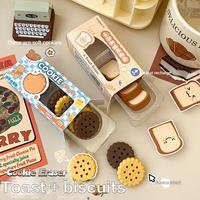 Gambar Cartoon Fun Snack Eraser Cute Cookies Bread Chocolate Shape Eraser Kawaii Girls for Gifts Students Stationery School Supplies dari Toko VULUSe undefined 5 Tokopedia