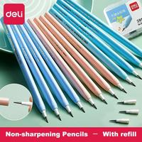 Gambar Deli Non-sharpening Mechanical Pencils Bullet Head Replace the Pencil Lead Refill HB Writing Pencil Stationery School Supplies dari TOKO TURUBUK LEUWEUNG undefined 1 Tokopedia