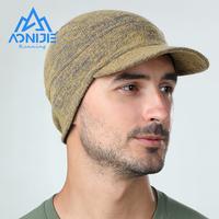 Gambar AONIJIE M33 Unisex Warm Wool Knitted Hat Short Brim Baseball Cap Soft Equestrian Cap Protect Ear Fall Winter For Running Hiking dari hyper59 undefined 1 Tokopedia
