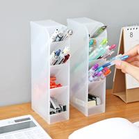 Gambar Multi-function 4 Grid Pen Holder Pp Plastic Frosted Desk Organizer School Supplies Stationery Storage Office Pencil Holder dari Toko KLotontong Shop undefined 3 Tokopedia