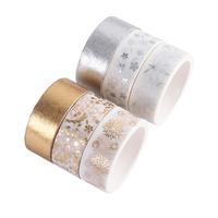 Gambar 6 pcs/set 15mm*2m Exquisite Mini Pattern Gold Foil Silver Washi Tapes Scrapbooking Diy Masking Tape Deco Art Supplies Stationery dari Tokotahu45 undefined 3 Tokopedia