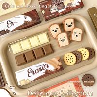 Gambar Cartoon Fun Snack Eraser Cute Cookies Bread Chocolate Shape Eraser Kawaii Girls for Gifts Students Stationery School Supplies dari Toko VULUSe undefined 2 Tokopedia