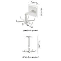 Gambar 1/2 Piece Hook No Punch No Mark Sticker Rotate 360 degrees Kitchen Items Adhesive Wall Hooks Home and Kitchen Organization dari TOKO DAUN MAHONI8 undefined 5 Tokopedia