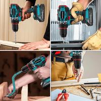 Gambar PATUOPRO 10MM Brushless Electric Drill 2-Speed Cordless Screwdriver Dril Handheld Power Tools For Makita 18V Battery(No Battery) dari Indah Permatasari Shop undefined 2 Tokopedia