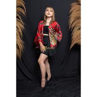 Gambar BLAZER BATIK SATIN OUTER CARDIGAN KANTOR FORMAL KASUAL ALL VARIAN  TD925 - AWN RED dari Tokoduino Official undefined 5 Tokopedia