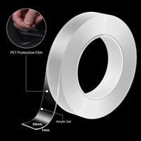 Gambar Double-sided Tape Reusable Transparent Nano Tape Double-sided Waterproof Tape Adhesive Tape for Kitchen Bathroom Home and Office dari The Joker Groub undefined 3 Tokopedia