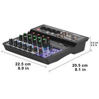Gambar TEYUN A6 Sound Mixing 6 Channels Blustooth Mobile USB Record Computer Playback 48v Phanton Power Input Audio Mixer dari YANMARAUA BAKA40 undefined 5 Tokopedia