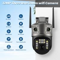 Gambar BESDER 12MP 6K PTZ Wifi Camera Three Lens Security Protection Night Vision Outdoor IP Camera CCTV Surveillance Monitor ICSEE APP dari GIANARTA YURA12 undefined 2 Tokopedia