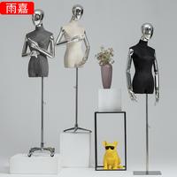 Gambar High-End Clothing Store Mannequin Women's Suede Half-Body Mannequin dari ikan cupangss undefined 2 Tokopedia
