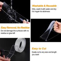 Gambar Double-sided Tape Reusable Transparent Nano Tape Double-sided Waterproof Tape Adhesive Tape for Kitchen Bathroom Home and Office dari The Joker Groub undefined 5 Tokopedia