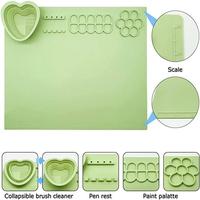 Gambar Silicone Paint Palettes Washable Anti-skid Craft Mat With Cleaning Cup For Painting Art Supplies Clay Crafts Toys DIY Creations dari Toko SugiyantoNo undefined 2 Tokopedia