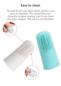 Gambar Dog Cat Cleaning Supplies Soft Pet Finger Toothbrush Teddy Dog Brush Addition Bad Breath Teeth Care Dog Accessories Drop dari TOKO KATES GEDE65 undefined 4 Tokopedia