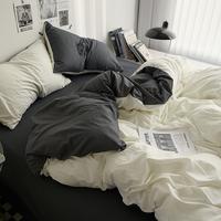 Gambar Solid color INS Bedding Comforter sets Duvet Cover bedsheets set dari azkhaalhasby undefined 1 Tokopedia