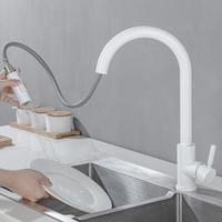 Gambar White Sensor Pull Down Kitchen Faucets Hot and Cold Touch Stainless Steel Kitchen Faucets Mixer Home Sensor Touch Kitchen Taps dari the beauty of the eyes undefined 4 Tokopedia