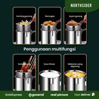 Gambar Panci goreng deep fryer pot strainer stainless rebus mie 1200ml B-304 dari perkakas dapoer undefined 4 Tokopedia