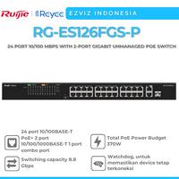 Gambar RUIJIE REYEE RG-ES126FGS-P 24 PORT 10/100 MBPS WITH 2-PORT GIGABIT UNMANAGED 370W POE SWITCH METAL CASE dari EzvizIndonesia undefined 1 Tokopedia