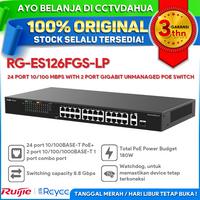 Gambar RUIJIE REYEE RG-ES126FGS-LP 24 PORT 10/100 MBPS WITH 2 PORT GIGABIT UNMANAGED 180W POE SWITCH METAL CASE dari cctvdahua undefined 1 Tokopedia