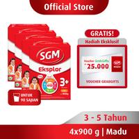 Gambar PTC PAKET 4 - SGM EKSPLOR 3 PLUS SUSU PERTUMBUHAN 3-5 THN RASA MADU 900G dari ciloshop01 undefined 1 Tokopedia