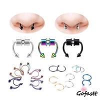Gambar 1PCS Tindik Cincin Hidung Palsu Mode Baja Tahan Karat Septum Magnetik U Bahan Cincin Tindik Hidung Non Piercing Nose Ring Unisex G - 01 dari togofarm undefined 2 Tokopedia
