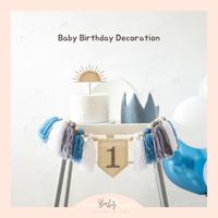 Gambar Baby First Birthday Decoration Set / Dekorasi Ulang Tahun Anak Bayi + Mahkota dari ghazali_store44. undefined 3 Tokopedia