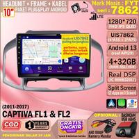 Gambar Paket Headunit Android 10 inch + Frame + Soket PNP Chevrolet Captiva FL Facelift FYT 7862 UIS7862-Octacore 1.8 GHz-RAM 4GB-DSP ROHM BU32107-SIM Card 4G-IPS QLED-FAN-Android Auto-Carplay-Split Screen-Double Din Saingan TS10 TS10S - Paket A1, 4/64GB FHD QLED dari Sanjo Auto Store undefined 1 Tokopedia