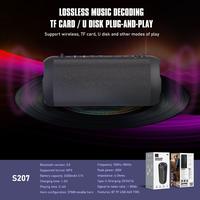 Gambar LENYES S207 Speaker Bluetooth 5.3 HiFi Stereo Bass Sound TWS Portable RGB Speaker - Hitam dari supertopshop8 undefined 5 Tokopedia